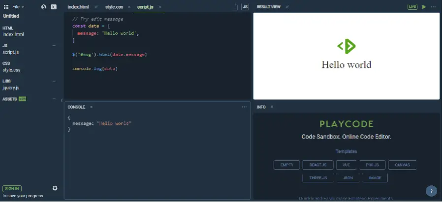 Online code editor