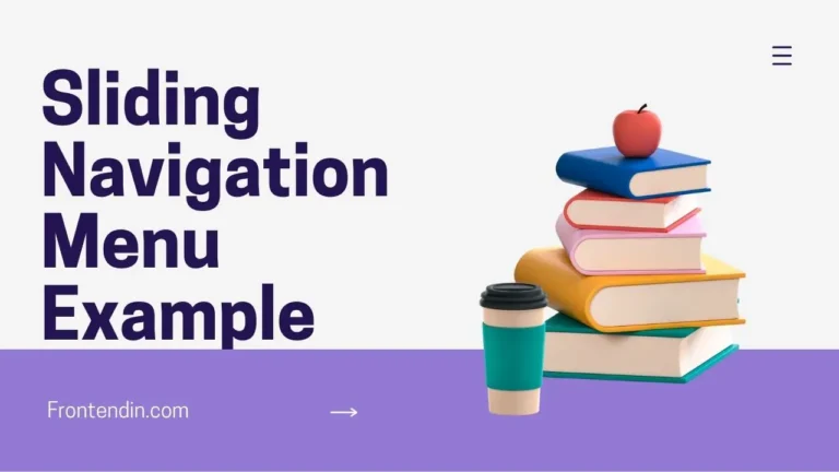 Sliding Navigation Menu Example